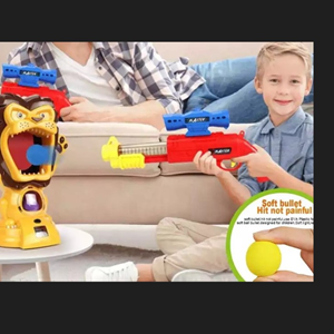 ست اسباب بازی تفنگ مدل شیر Shooting to Mouth Lion _اسباب بازی تفنگ